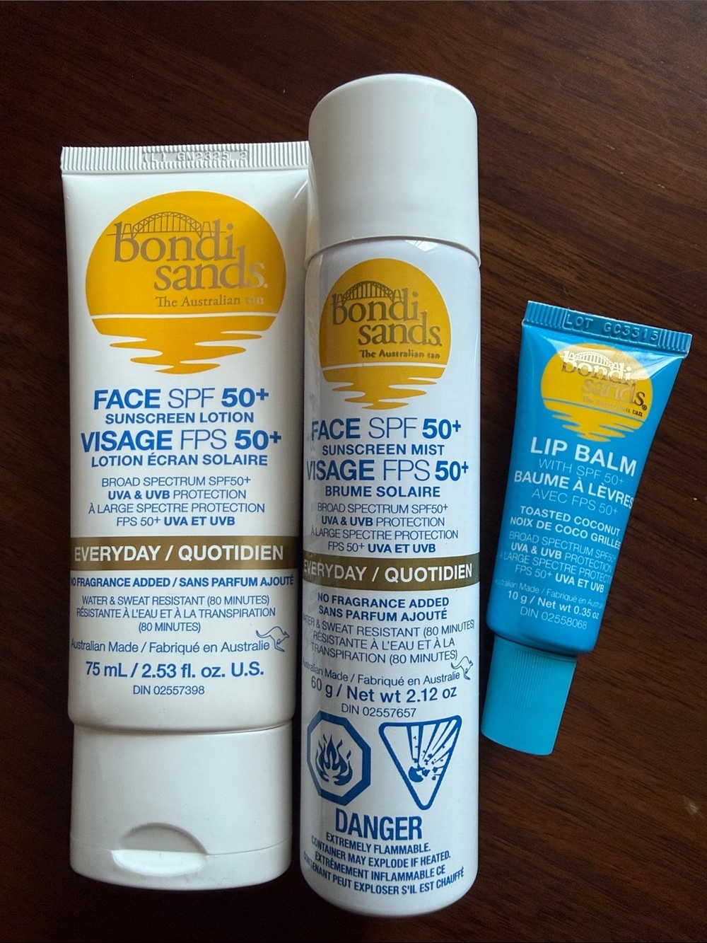 Bondi Sands Face SPF 50+ Sunscreen Lotion with Lip Balm - new